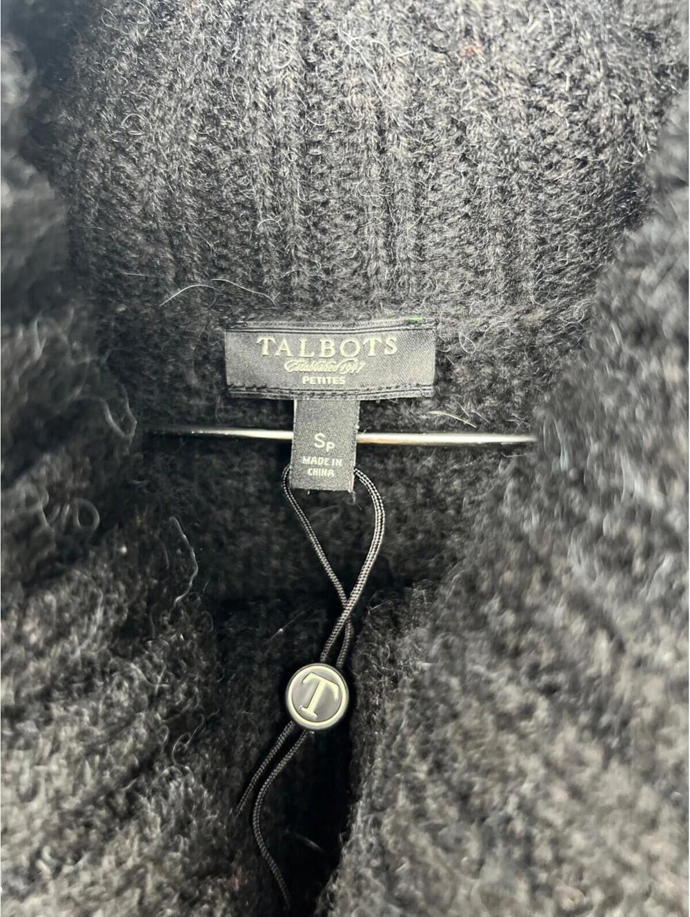 Talbots Chunky Thick Knit Sweater Ribbed Cable Turtleneck Wool Alpaca Petites S - Picture 5 of 11